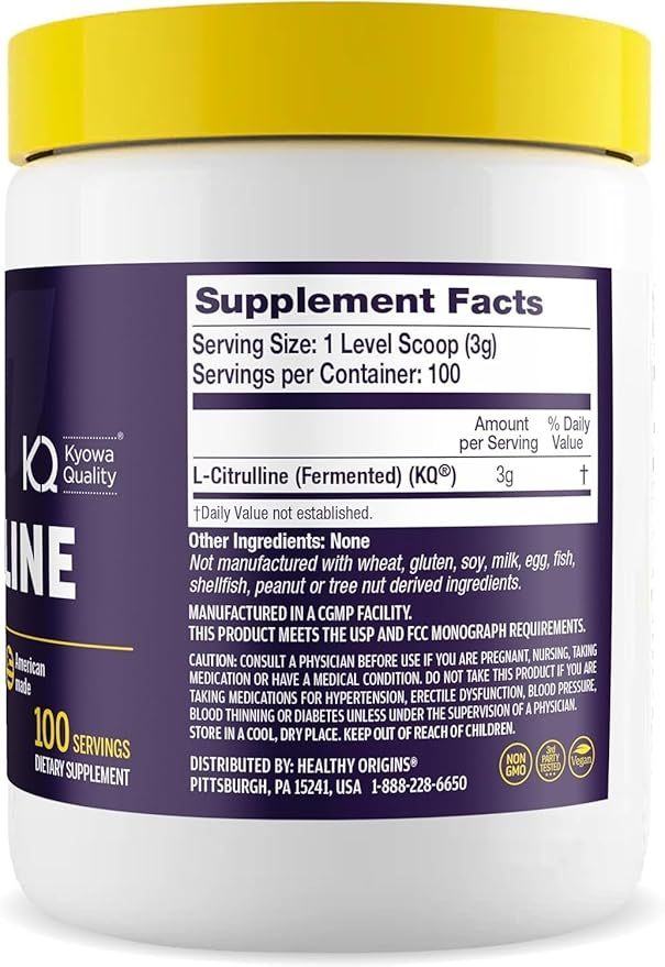 L-Citrulline 10.6 oz (300g) by Healthy Origins