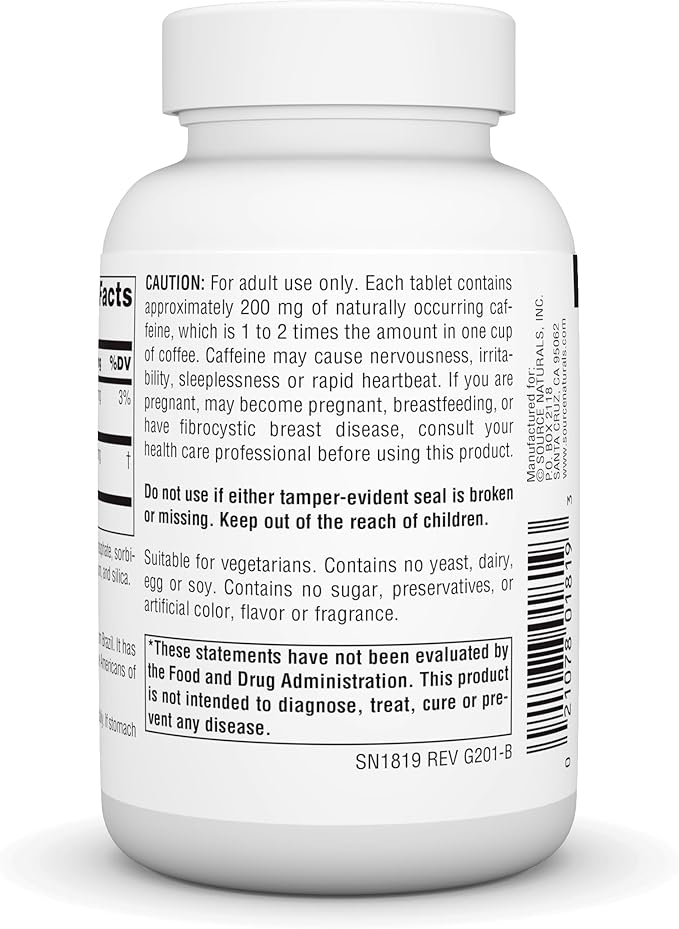 Guarana Energizer™, 900 mg, 60 Tablets by Source Naturals