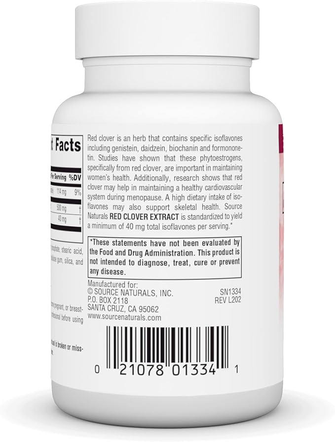 Eternal Woman Red Clover Extract, 500 Mg - 60 Tablets by Source Naturals