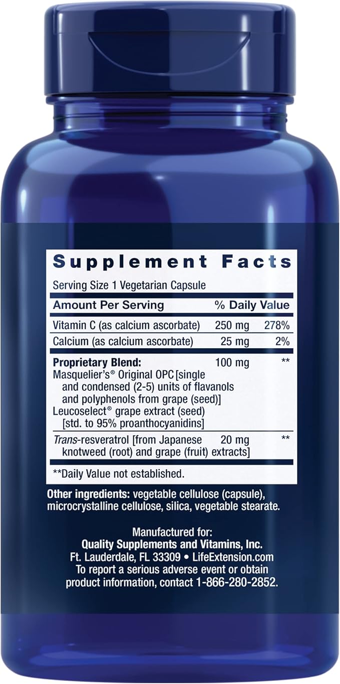 Grapeseed Extract, 100 mg, 60 Vegetarian Capsules by Life Extension