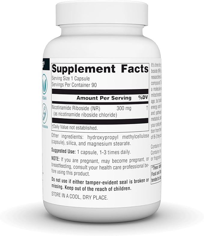NR (Nicotinamide Riboside), 300 mg - 90 Vegan Capsules by Source Naturals
