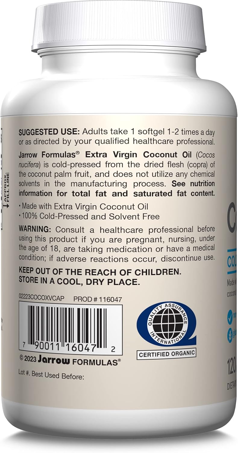 Extra Virgin Coconut Oil 1000 mg 120 Softgels