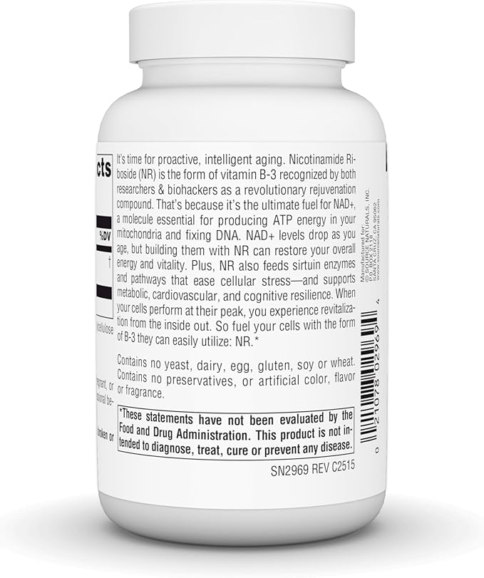 NR (Nicotinamide Riboside), 300 mg - 90 Vegan Capsules by Source Naturals