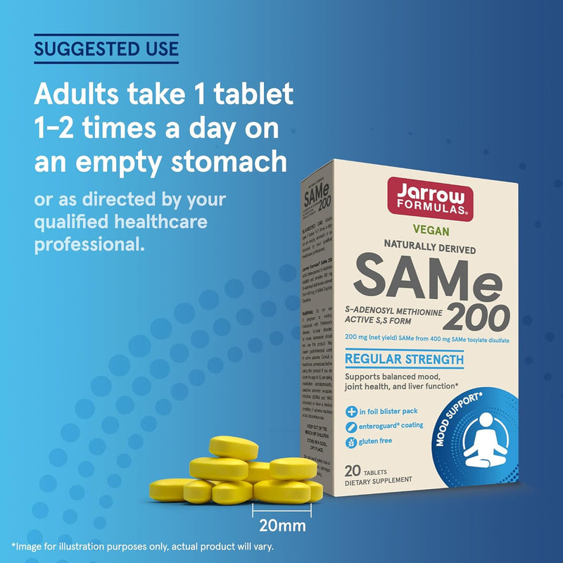 SAMe 200 mg 20 Enteric-Coated Tablets