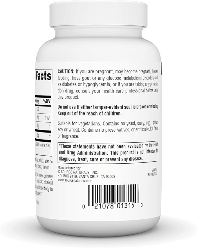 D-Ribose 60 Chewable Tabs by Source Naturals