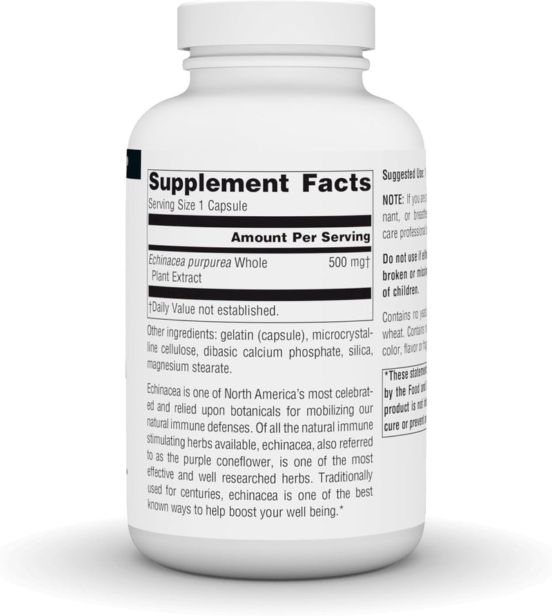 Echinacea Extract, 500 mg, 200 Capsules by Source Naturals