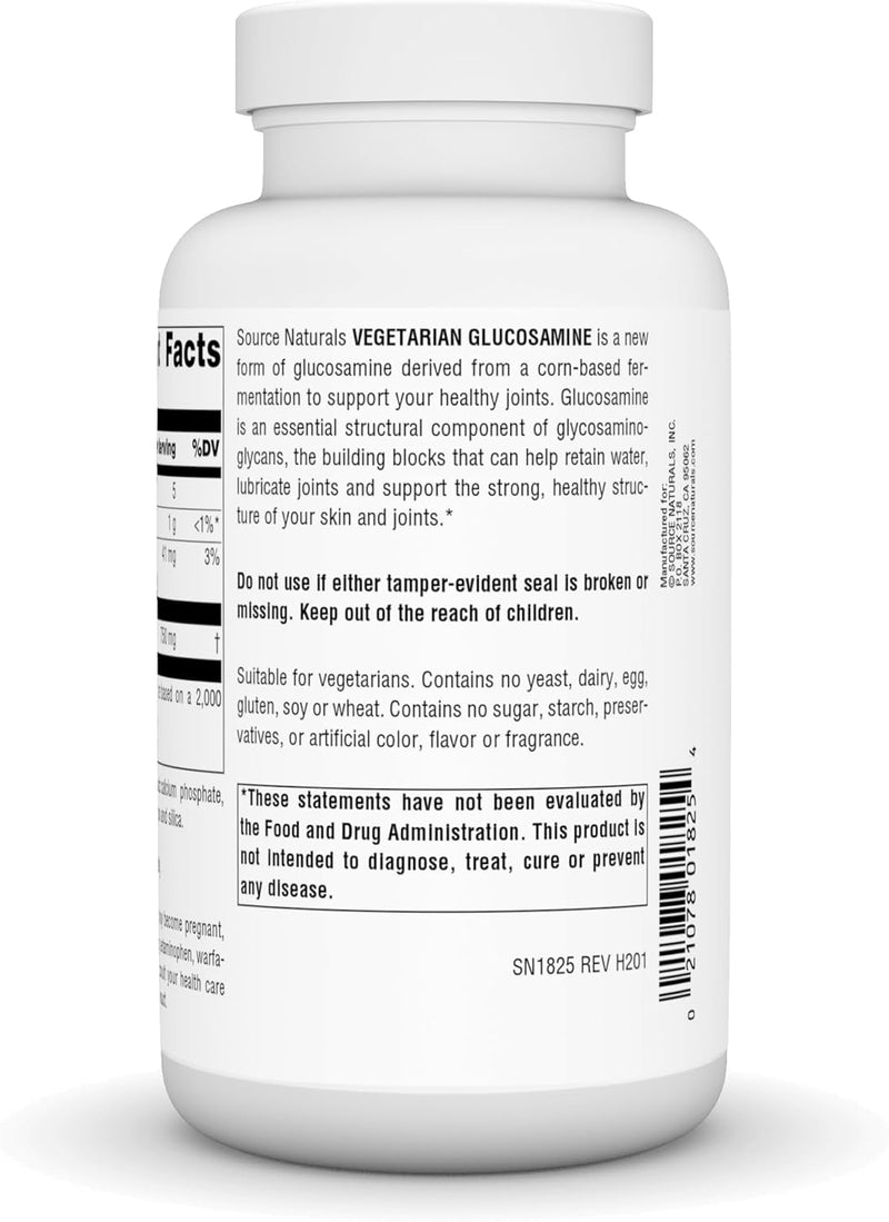 Vegetarian Glucosamine, 750 mg, 120 Tablets by Source Naturals