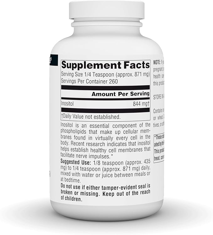 Pure Inositol Powder, 8 oz (226.8 g)  by Source Naturals