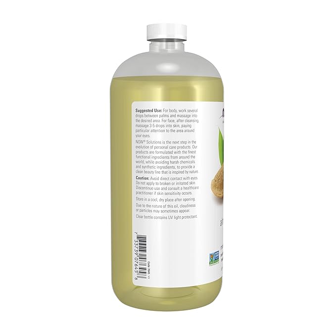 Sweet Almond Oil, Unscented, 32 fl oz (946 ml) by NOW