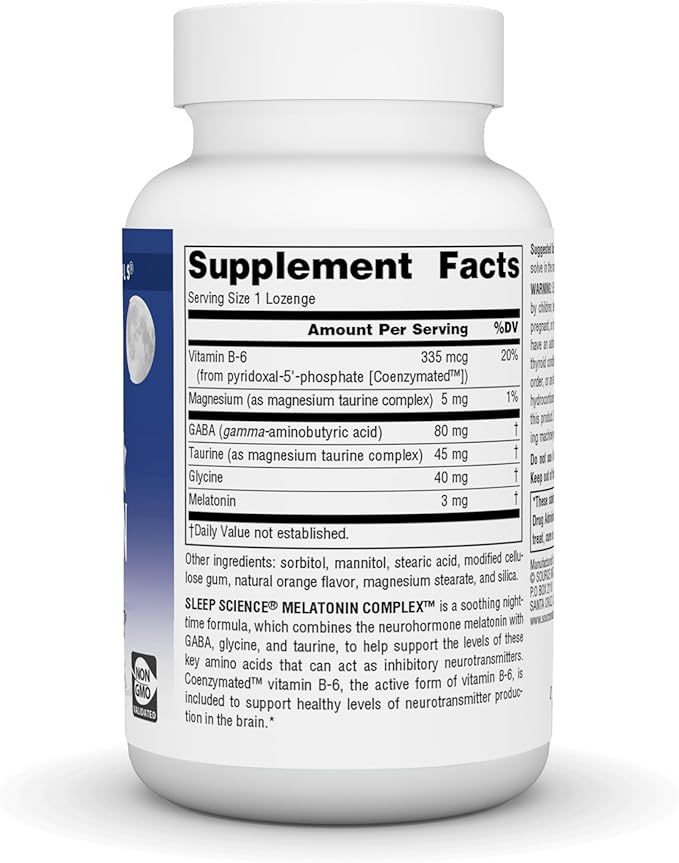 Sleep Science® Melatonin Complex™, 100 Orange Flavored Lozenges, 3.0 mg by Source Naturals