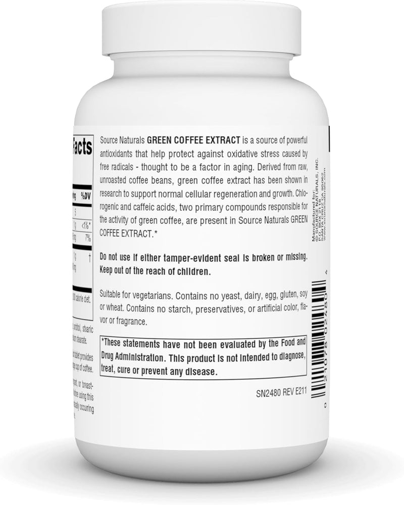 Green Coffee Extract, 500 mg Tablet -120 Tablets by Source Naturals