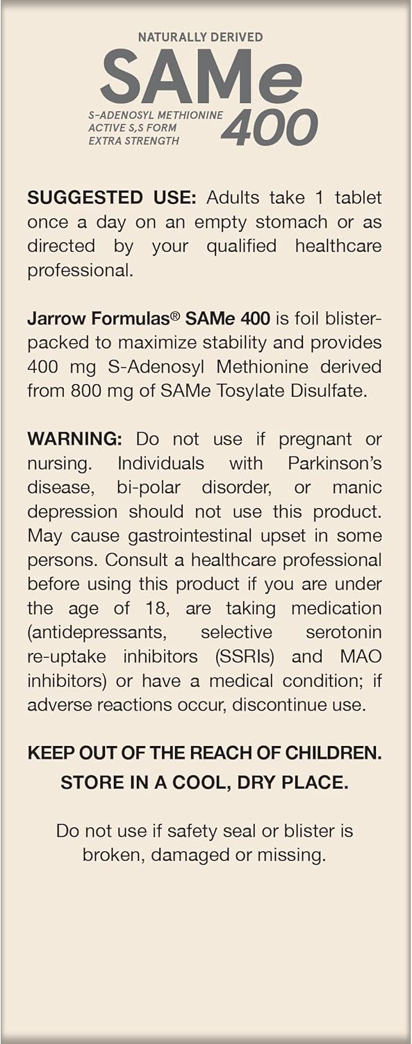 SAMe 400 mg 60 Enteric-Coated Tablets