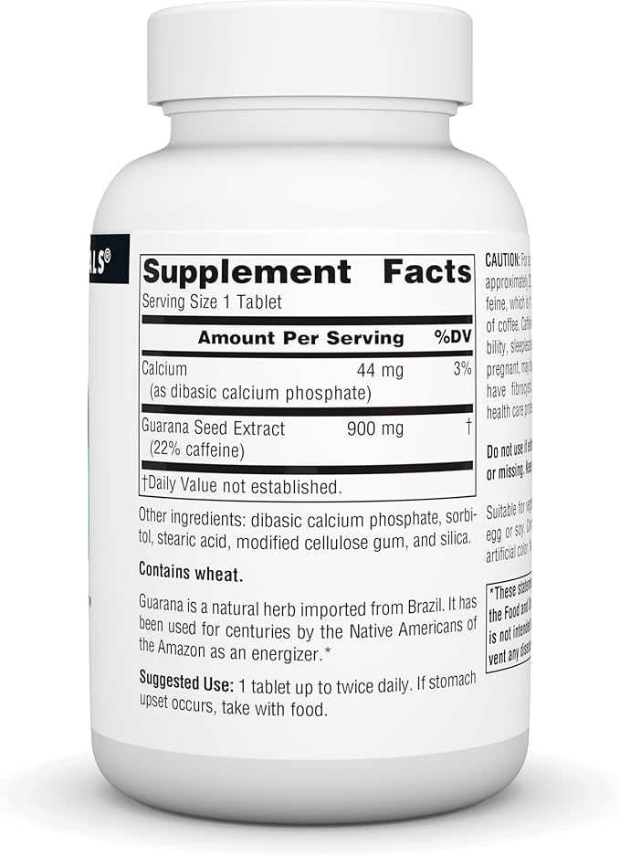 Guarana Energizer™, 900 mg, 60 Tablets by Source Naturals