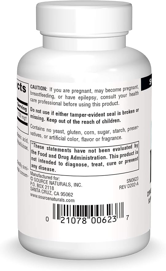 DMAE ( Dimethylaminoethanol ) 351 mg , 100 Tablets by Source Naturals