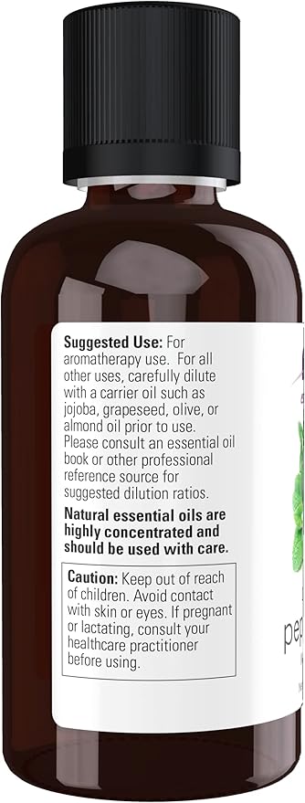 Peppermint oil, 2 fl oz (59 ml) by NOW
