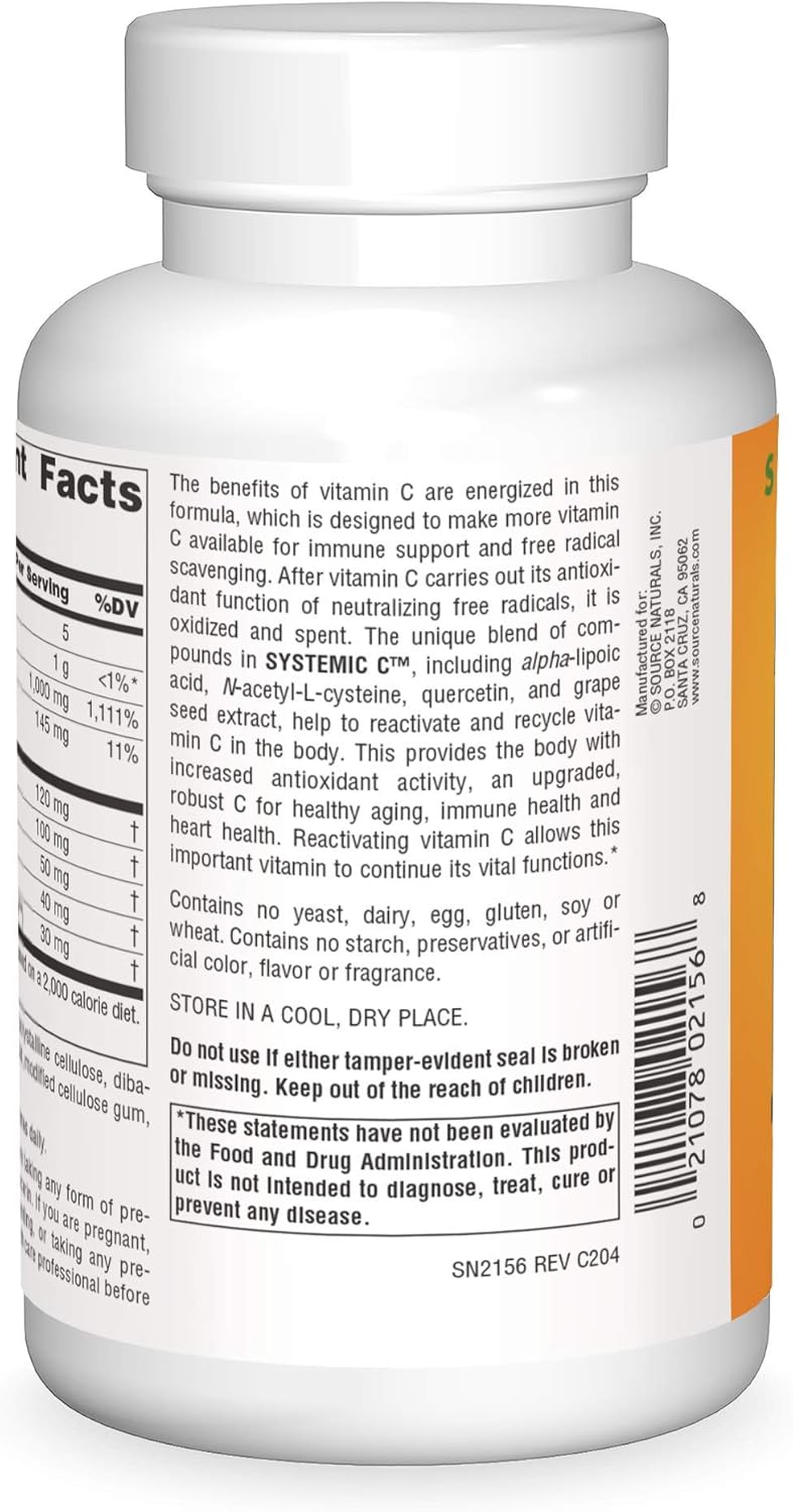 Systemic C, 500mg - 240 Tablets by Source Naturals