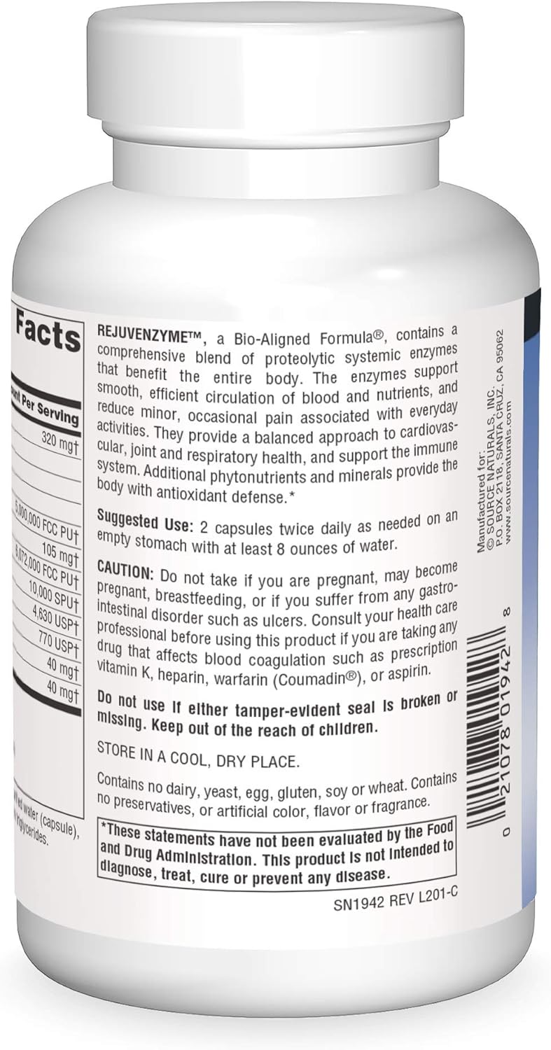 RejuvenZyme -180 Capsules by Source Naturals