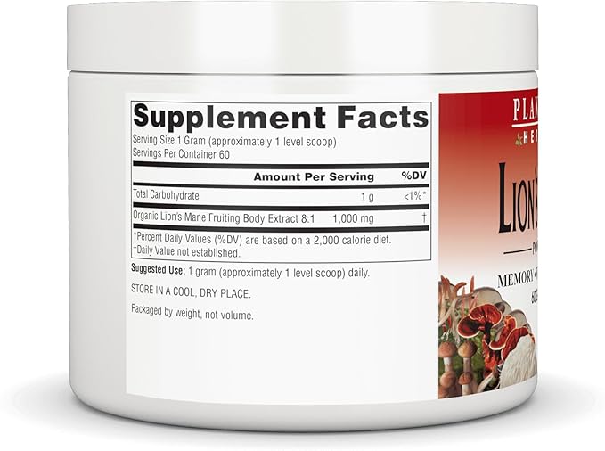 Lion’s Mane Powder 60g by Planetary Herbals