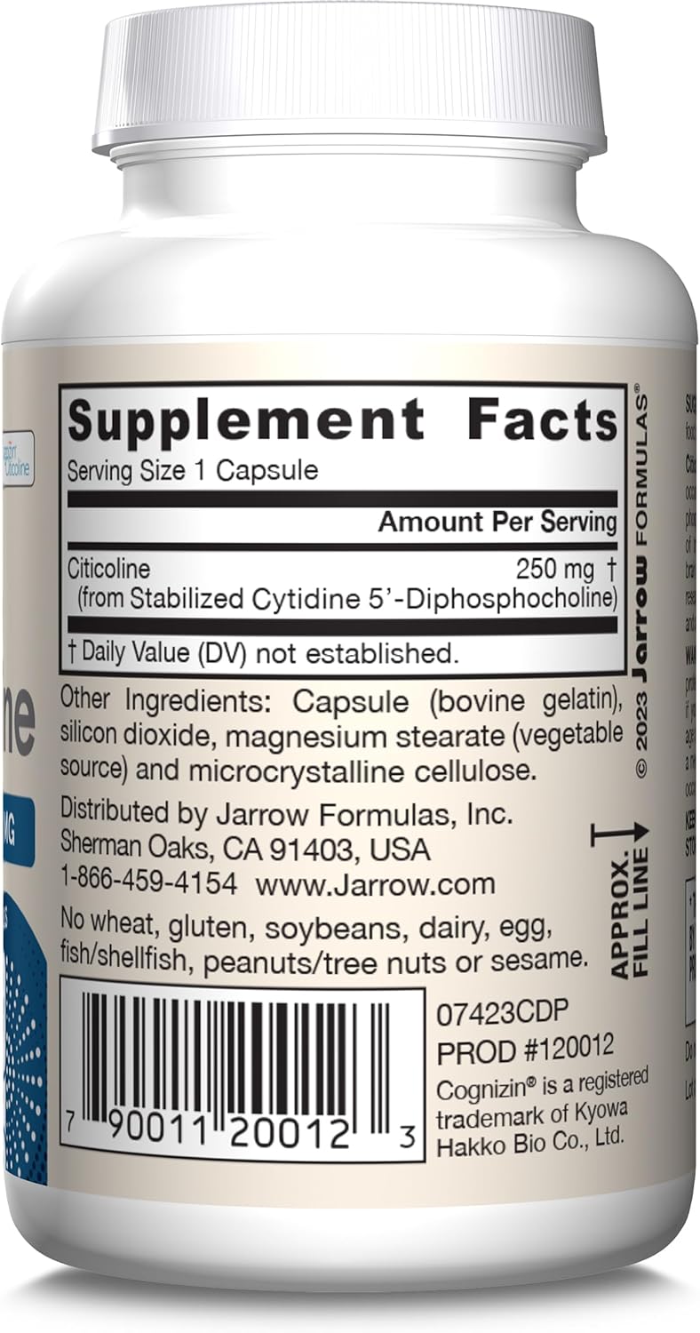 Citicoline CDP Choline 250 mg 60 Capsules