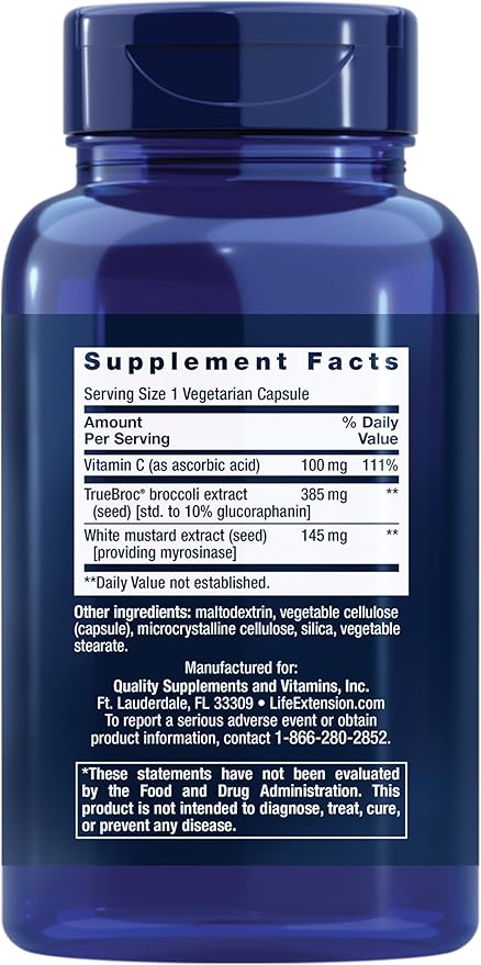 Optimized Broccoli and Myrosinase, 30 Vegetarian Capsules by Life Extension