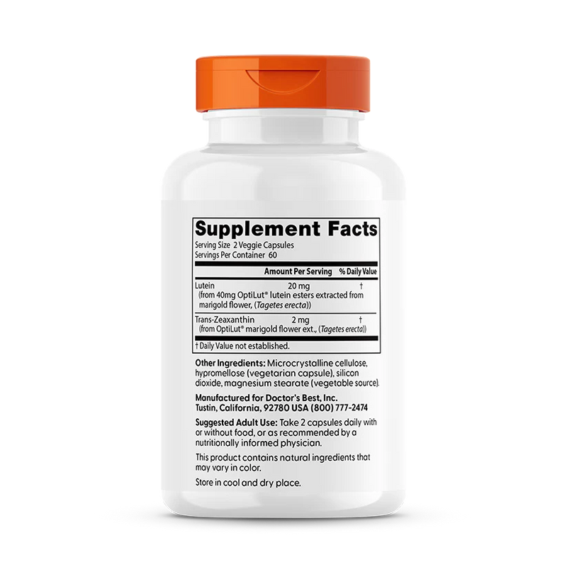 Lutein from OptiLut, 20 mg Per Serving, 120 Veggie Caps