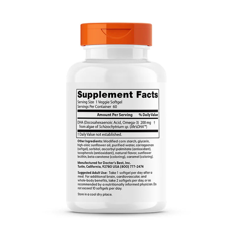 Vegan DHA 200 mg 60 Veggie Softgels