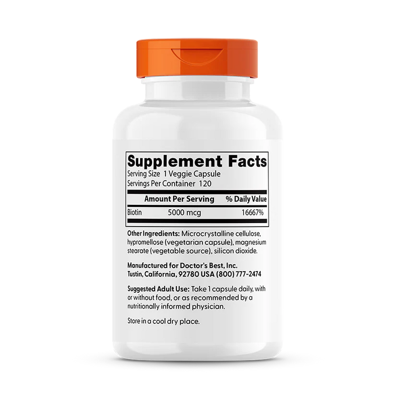 Biotin 5000 mcg 120 Veggie Caps