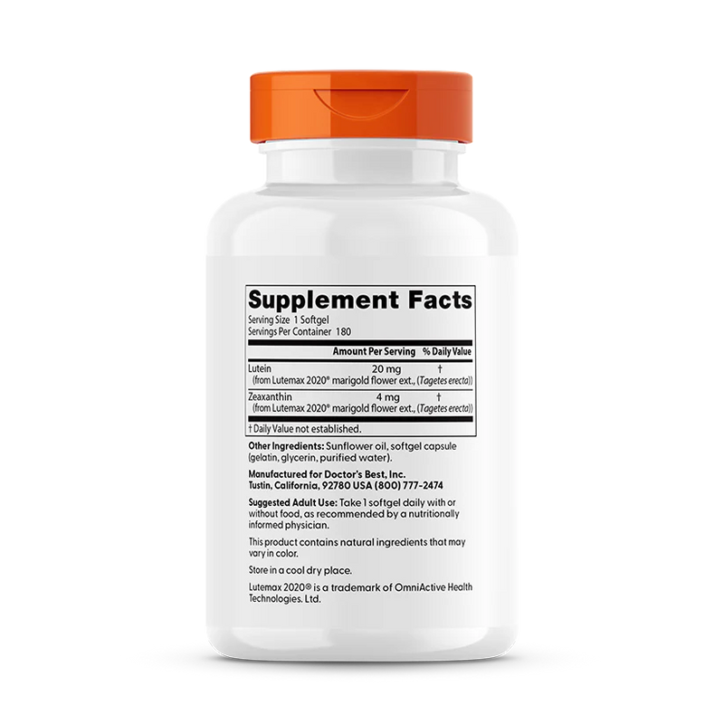 Lutein 20 mg 180 Softgels