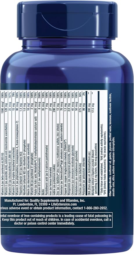 Prenatal Advantage, 120 Easy-To-Swallow Softgels by Life Extension