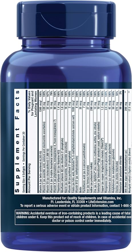 Prenatal Advantage, 120 Easy-To-Swallow Softgels by Life Extension