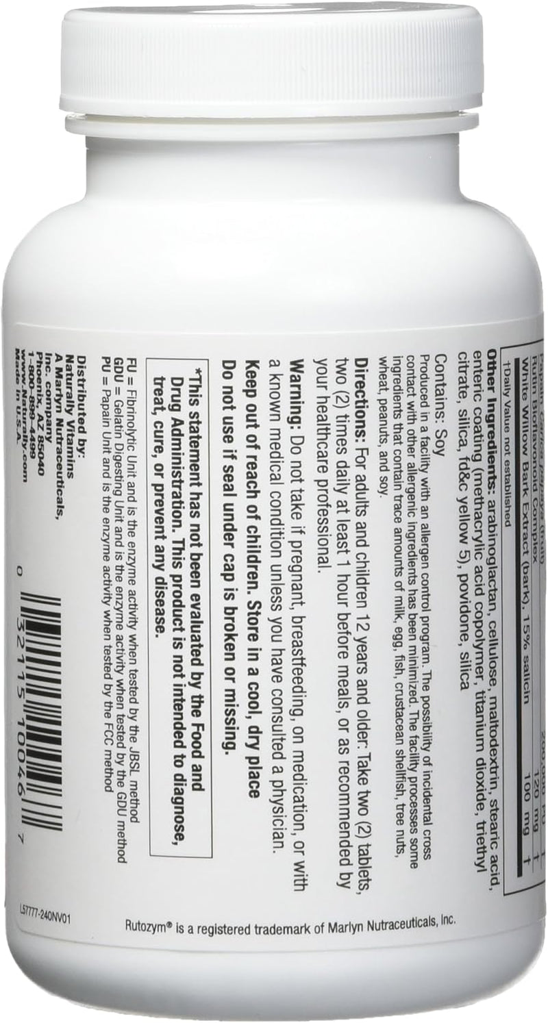 Rutozym 240 Enteric-Coated Tablets