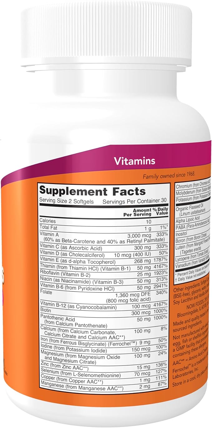 Liquid Multi Gels, 60 Softgels by NOW