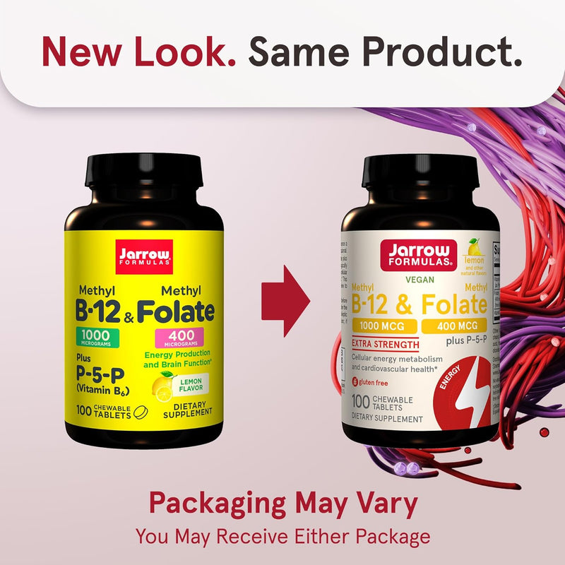 Methyl B-12 1000 mcg & Methyl Folate 400 mcg 100 Lozenges