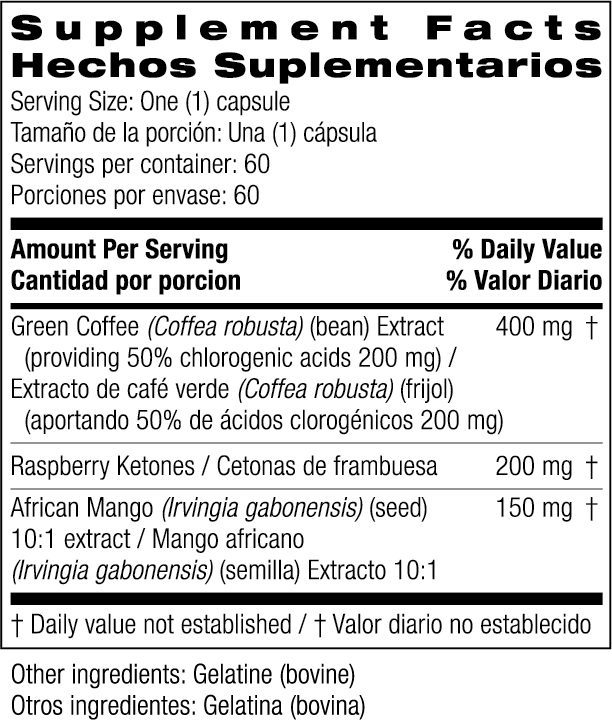Coffee Ketone Mango Combo 60 Capsules