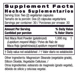 Gelatinized Red Maca For Women 60 Vegetarian Capsules (500 mg per Capsule) by Bio Nutrition