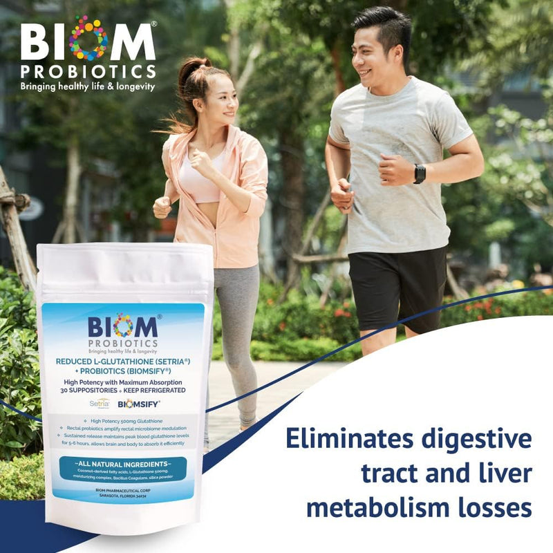 Reduced L-Glutathione + Probiotic Suppository - 30 Count