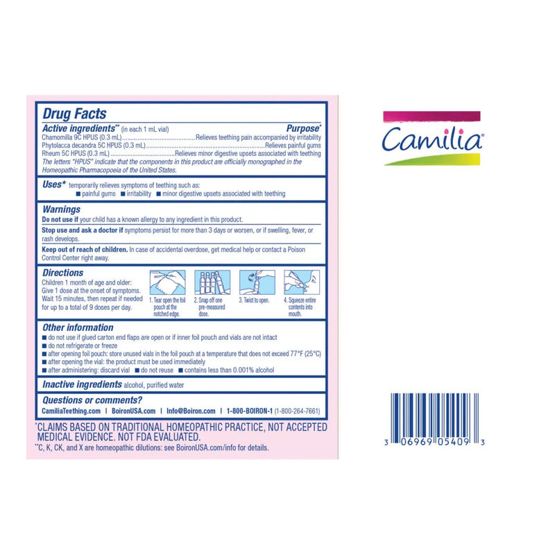 Camilia Original Liquid Dose 30 Doses 1 mL (0.034 oz) by Boiron
