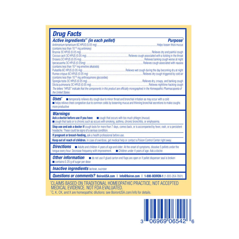 Chestal Meltaway Pellets 2 Tubes (total 160 Pellets) by Boiron