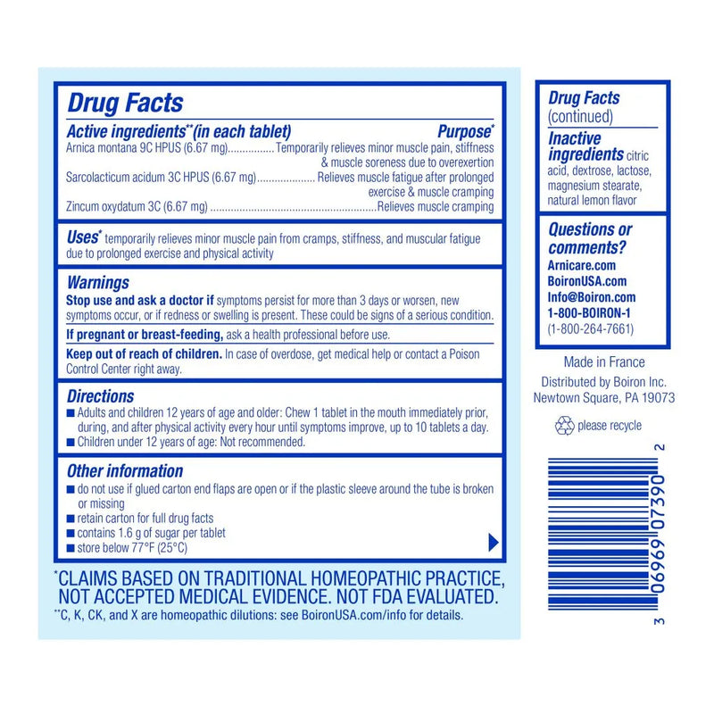 Arnicare Leg Cramps 3 Tubes (total 33 Tablets) by Boiron