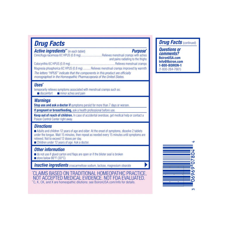 Cyclease Cramps 60 Meltaway Tablets by Boiron