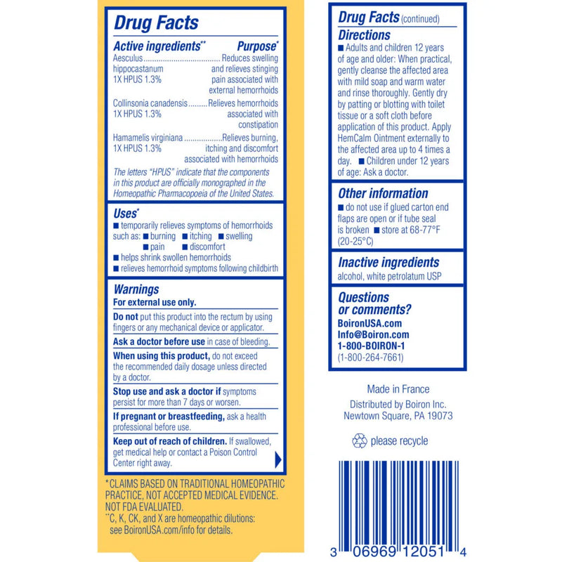 HemCalm Ointment 1 oz (30 g) by Boiron