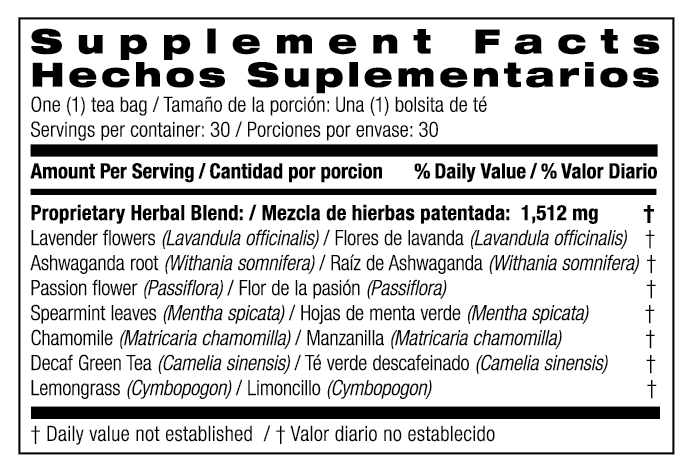 Bedtime zzz Wellness 30 Tea Bags by Bio Nutrition