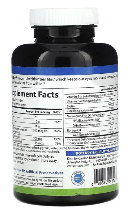 Moistur-Eyes, 180 Soft Gels, by Carlson