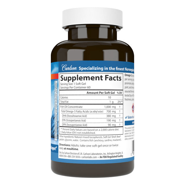 Carlson Omega-3 60 Softgels