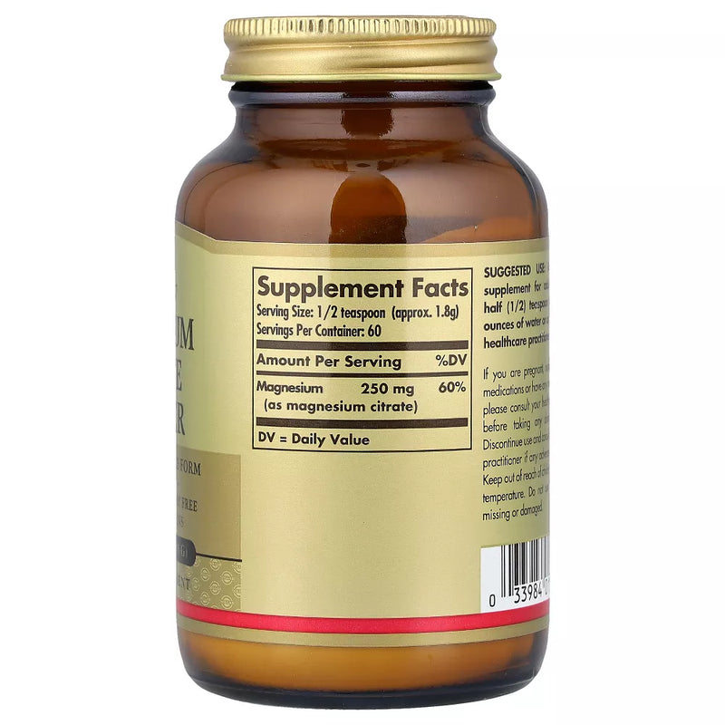 Magnesium Citrate Powder, 3.8 oz (108 g) by Solgar