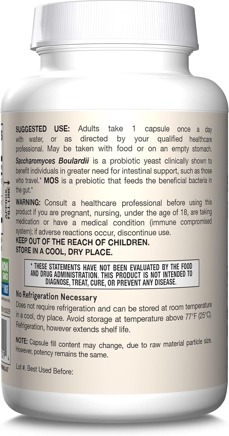 Saccharomyces Boulardii + MOS 180 Veggie Caps