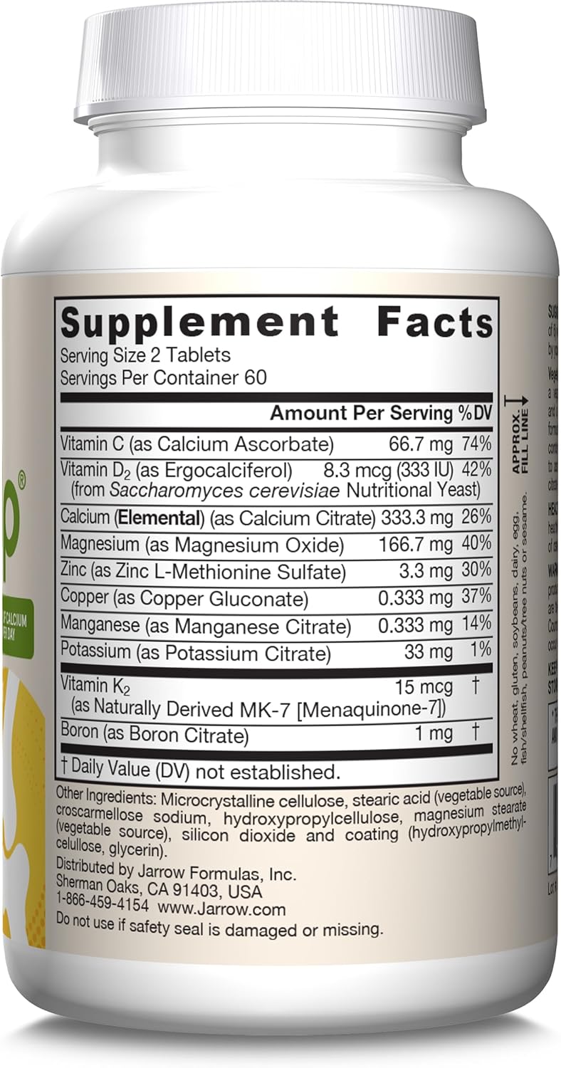 Bone-Up Vegetarian/Vegan Formula with Calcium Citrate 120 Tablets