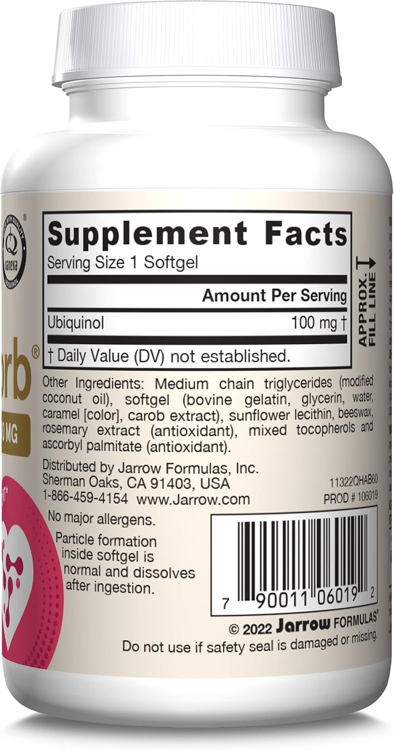 Ubiquinol QH-Absorb 100 mg 60 Softgels