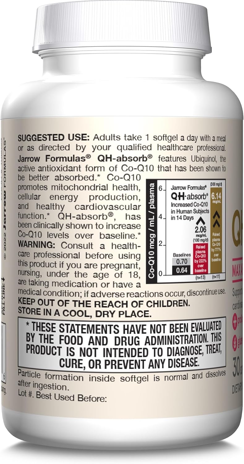 Ubiquinol QH-Absorb 200 mg 30 Softgels