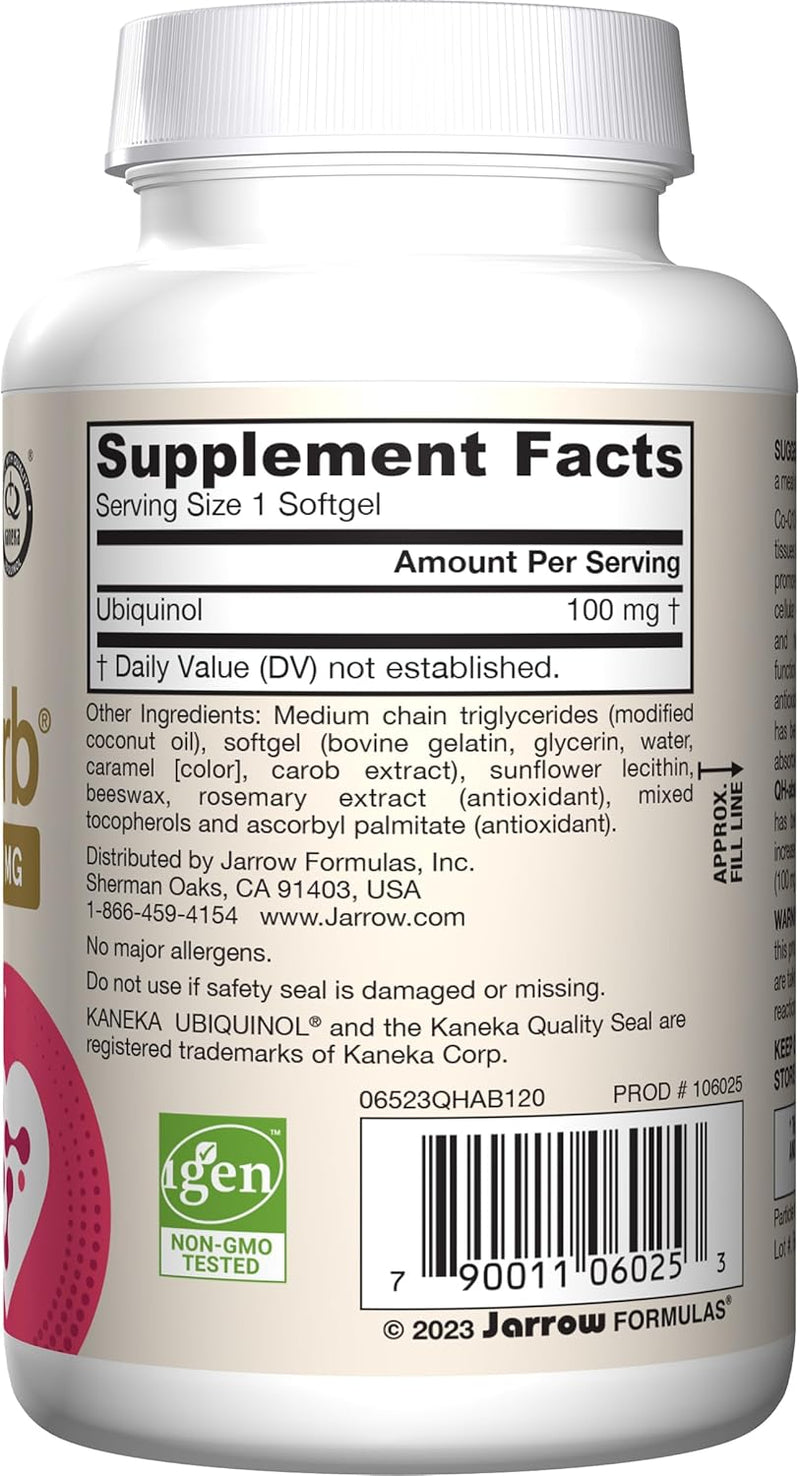 Ubiquinol QH-Absorb 100 mg 120 Softgels